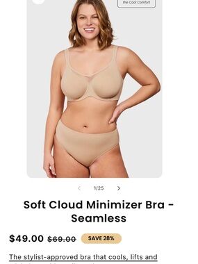Soft Cloud Minimizer Bra in Nude — Seamless Support